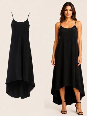 NWT Cop. Copine Black Midi Dress FR 40 (US 8-10) Cocktail Avantgarde LBD Archive